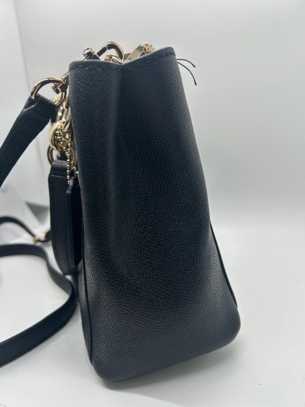 Coach Black Pebbled Leather Christie Satchel Tote Handbag Purse w/ Wallet 🌺🌺 - Picture 3 of 16